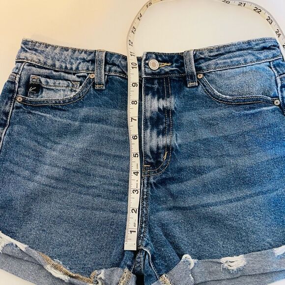 KanCan High Rise Roll Cuff Denim Shorts Size 7/27 Style KC9236NM - Picture 9 of 9